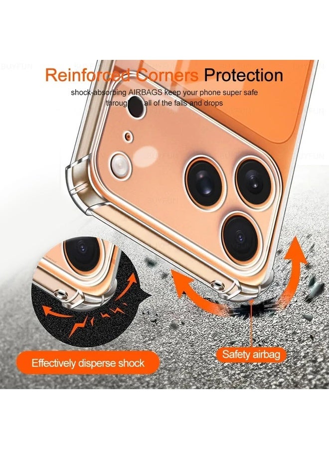 إلترازون Case Cover for iPhone 17 Pro – Clear TPU Shockproof Bumper Case with Anti-Yellowing Protection, Anti-Scratch Design, Enhanced Grip, Slim Fit, and Wireless Charging Compatibility - Image 2