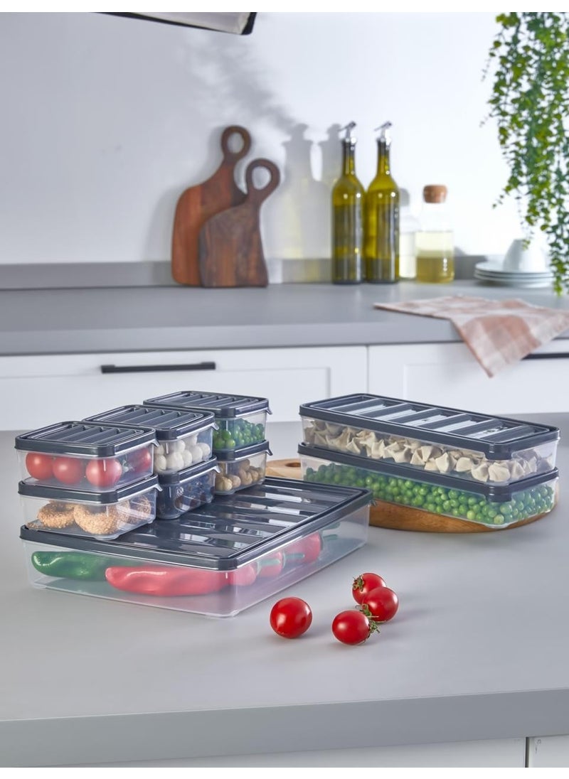 9 Piece Set Freezer, Legumes, Food Container, Picnic Breakfast Fresh Food Storage Container 1x2.5lt, 2x1lt, 6x250ml - pzsku/Z2F1EAC6A0CE9551F689CZ/45/_/1728063240/979a2f2f-d91e-4f81-8e7b-debdc8d0f4d3