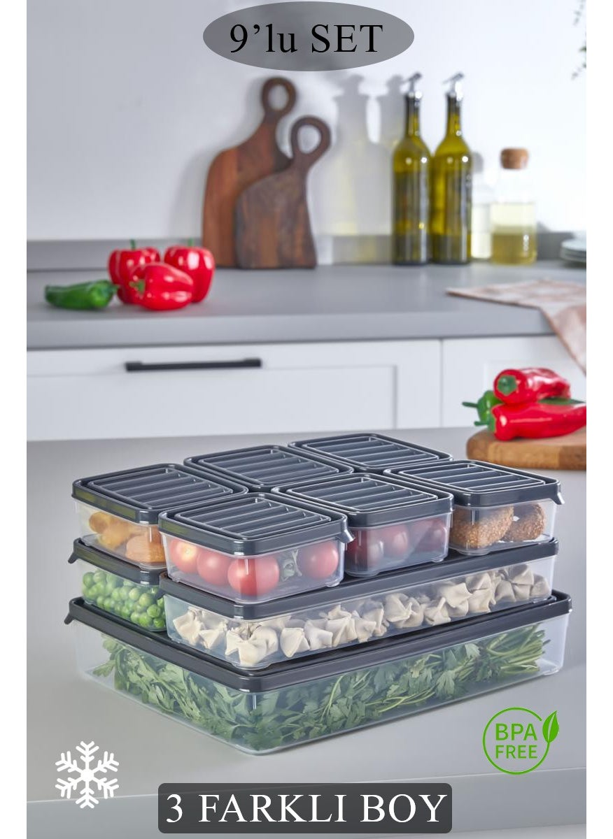 9 Piece Set Freezer, Legumes, Food Container, Picnic Breakfast Fresh Food Storage Container 1x2.5lt, 2x1lt, 6x250ml - pzsku/Z2F1EAC6A0CE9551F689CZ/45/_/1730739296/582378f4-8d82-49c9-a8d8-329ddfb7bcf5