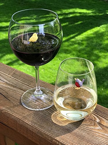 Simply Charmed Bird Wine Glass Charms - Magnetic Drink Markers to Identify All Your Glassware - Set of 6 Cocktail Charms - Image 2