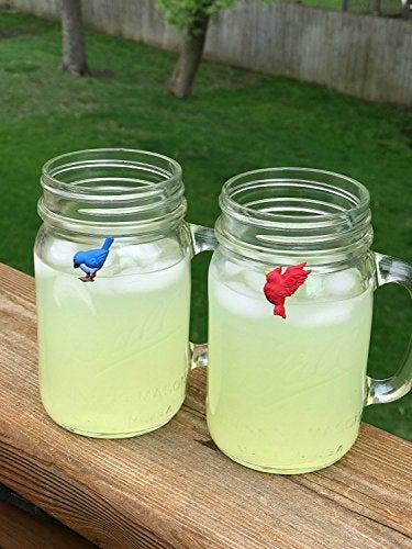Simply Charmed Bird Wine Glass Charms - Magnetic Drink Markers to Identify All Your Glassware - Set of 6 Cocktail Charms - Image 4