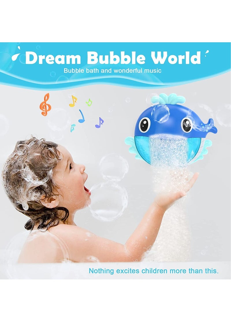 SYOSI - Bath Toys Bath Bubble Maker Bathtub Bubble Machine Whale Bath Time Toys for Toddlers 1000+ Bubbles Per Minute 12 Children’s Songs Baby Shower Toy Gift for Kid Girl Boy - Image 1