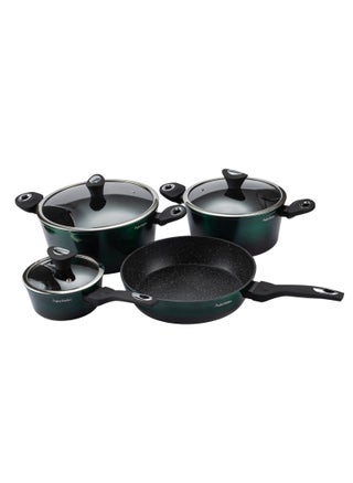 7pc Cookware Set Die Cast Medical Coating Green - 3 Casserole ( 24CM, 16CM, 28CM And FryPan 28CM) With 3 Lids - pzsku/Z2F1EC2F1F47A661A3407Z/45/_/1739788915/0480e2a6-ba86-4823-a302-638f6cb94aa5