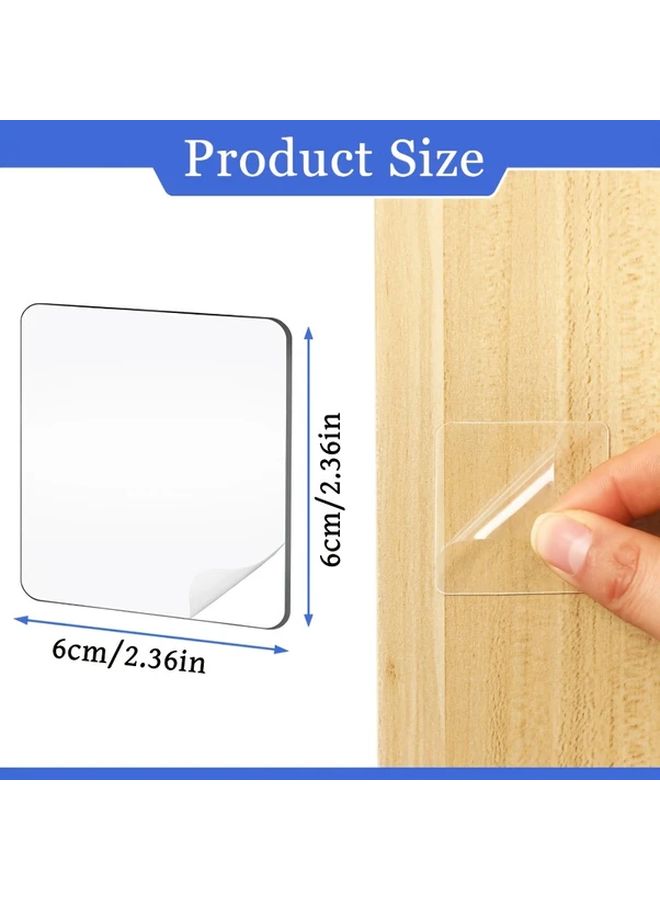 Transparent Double Sided Adhesive Pads 100pcs Strong No Residue Mounting Tape - Image 2
