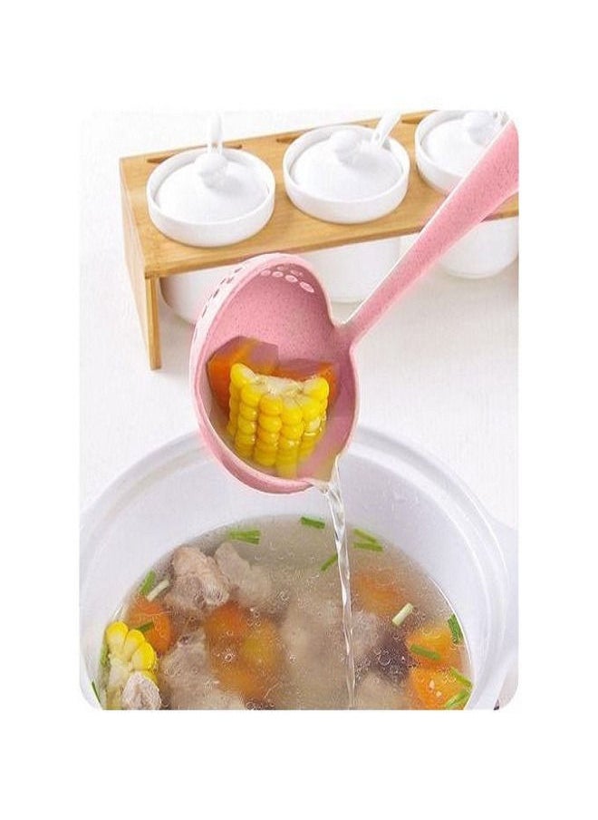2 In 1 Soup Spoon With Colander Skimmer With Long Handle Multicolour- 1 Pcs