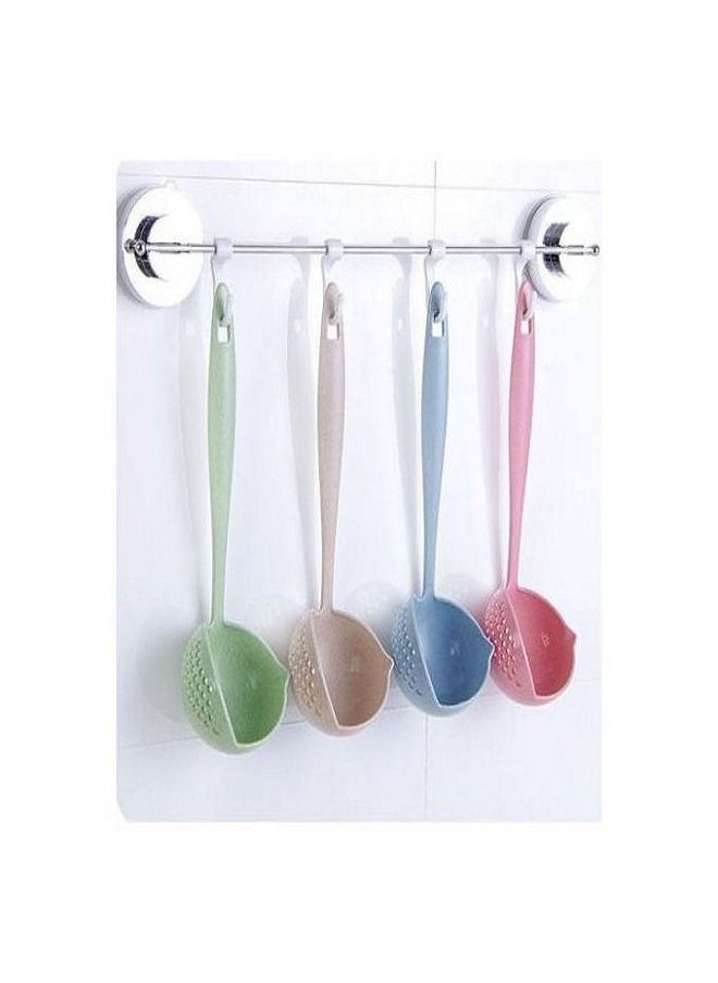 2 In 1 Soup Spoon With Colander Skimmer With Long Handle Multicolour- 1 Pcs