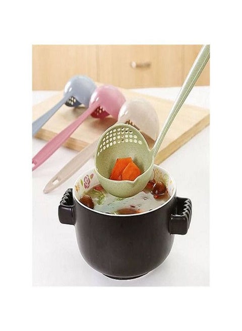 2 In 1 Soup Spoon With Colander Skimmer With Long Handle Multicolour- 1 Pcs