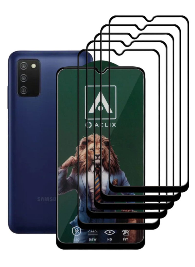 ACLIX 5 Pieces Antistatic ESD Dustproof Premium Quality High Definition Tempered Glass Screen Protector Designed For Samsung Galaxy A03s - Image 1