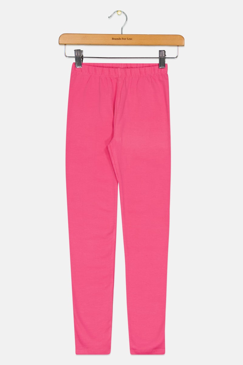 GAP سروال ليغينغز بناتي سادة، وردي - Image 1