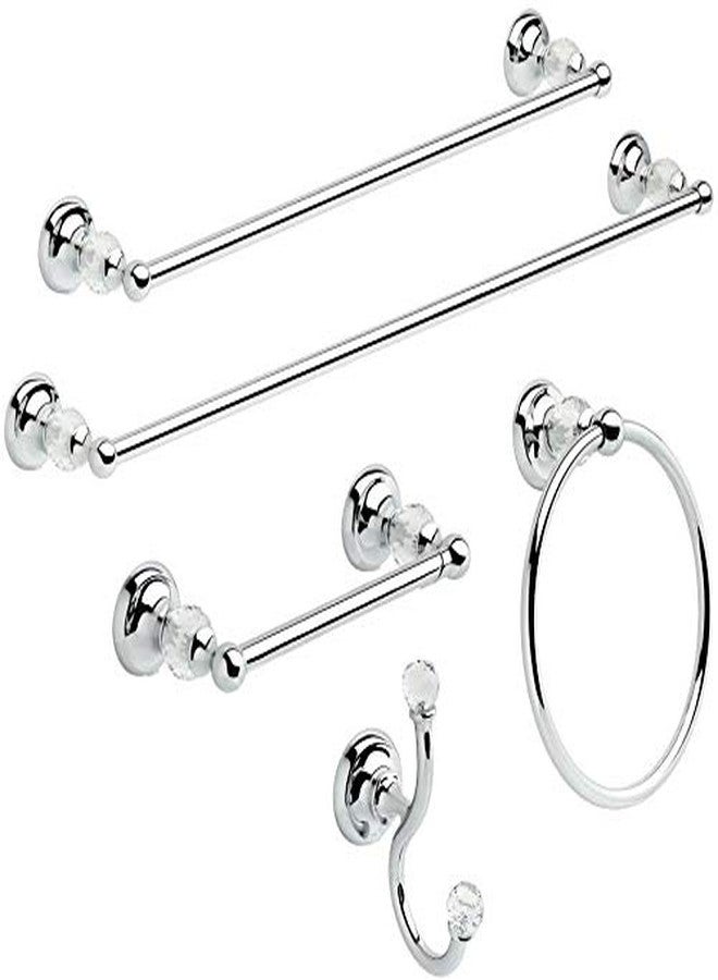 DELTA FAUCET NOR24-CHC Nora Wall Mounted 24 in. Towel Bar in Polished Chrome and Glass - Image 5
