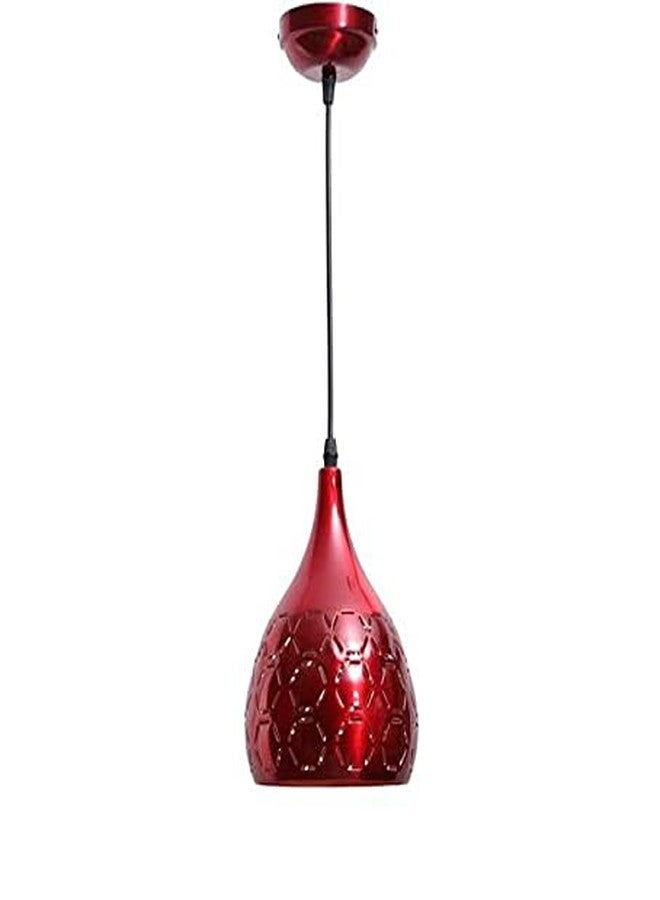 GAUVIK Lazer Cutting Pendant Lamp/Hanging Lamp/Ceiling Light for Bedroom, Living Room, Restaurants, Dining, Coffee Shop, Home and Office,Maroon 6 Inch Cutting Design (H/L 3) - Image 2