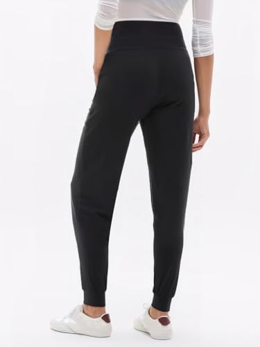 Peauty Black Maternity Pants for Women Sweatpants for Work Active Yoga Joggers Pregnancy Outfit (Black L) - Image 4