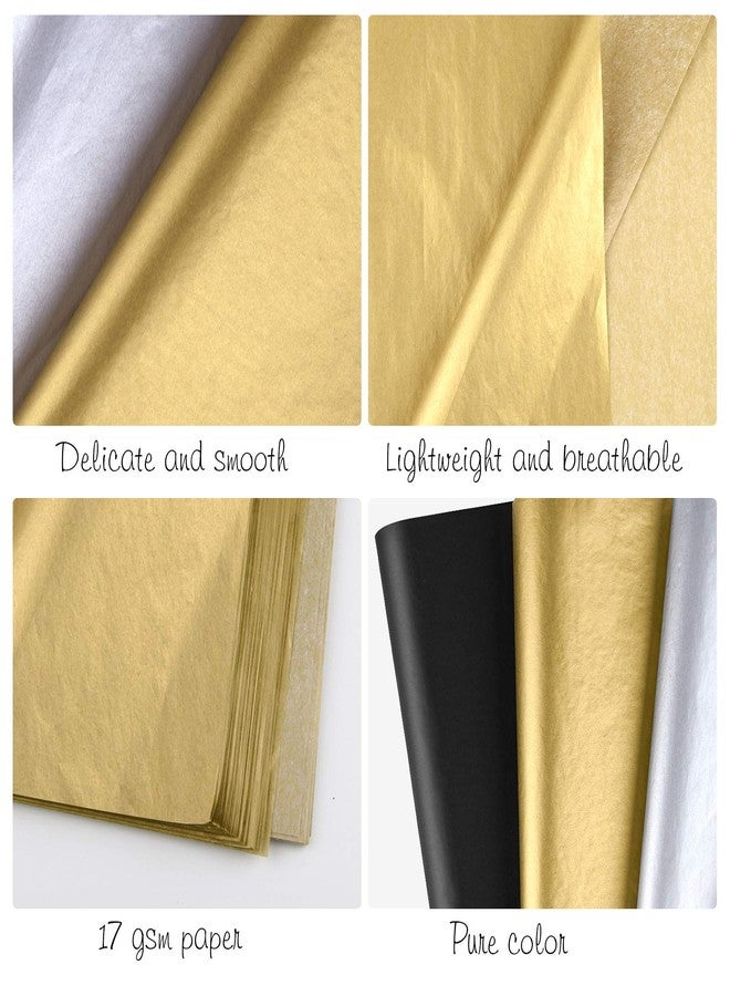 MIAHART 50 Sheets Tissue Paper Bulk 20X14 Inch Metallic and Black Gift Wrap Paper Gift Wrapping Accessory Wrap for Graduation Birthday Party Favor Decor DIY Shredded Fill Confetti (Mix Color) - Image 3