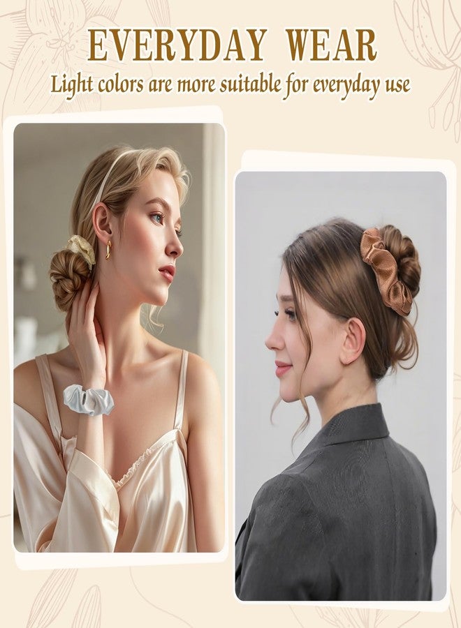 OCATO Scrunchies Birthday Gifts for Women: Silk Satin Scrunchies 24Pcs Hair Scrunchie for Women Girls Hair Bands Hair Ties Hair Accessories Scrunchy Party Favors Mothers Day Gifts for Mom Her - Image 4