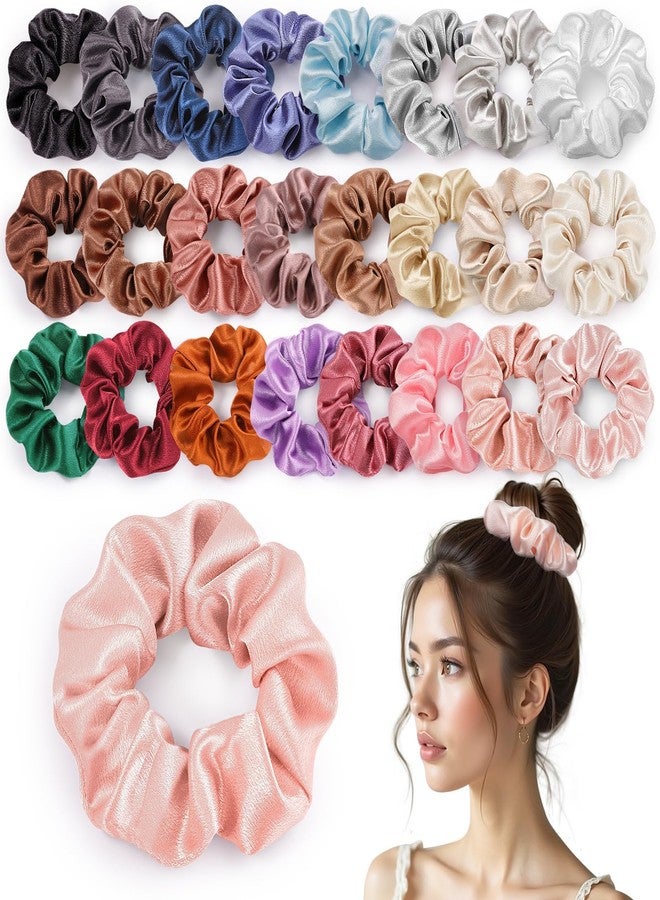 OCATO Scrunchies Birthday Gifts for Women: Silk Satin Scrunchies 24Pcs Hair Scrunchie for Women Girls Hair Bands Hair Ties Hair Accessories Scrunchy Party Favors Mothers Day Gifts for Mom Her - Image 1