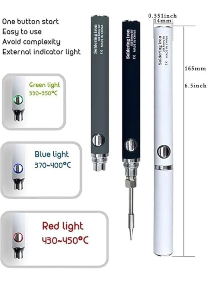 8W USB Cordless Electric Soldering Iron Kit Micro Soldering Iron Type-C Charging Interface Full Charge Can Last 30 Minutes. - Image 2
