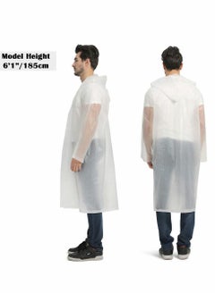 Generic Rain Poncho for Adults 1 Pack Eva Women and Men Reusable Raincoat Jacket Packable Family Fishing Travel Emergency No Pvc with Hood Elastic Sleeving  - Image 5