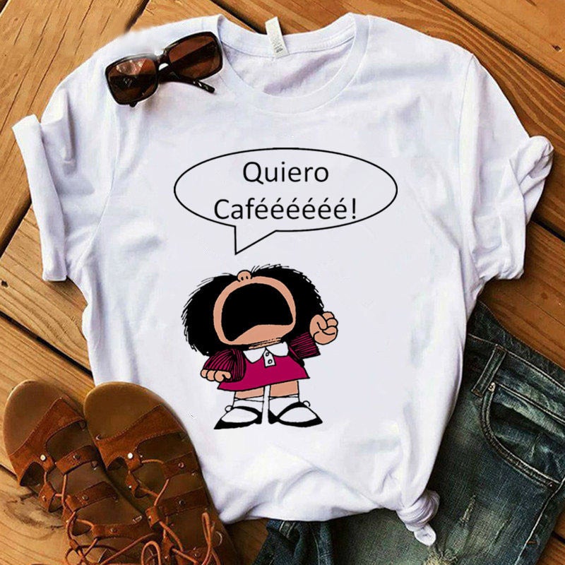 [Same Day] T-Shirt Women'S Short Sleeve Printed T-Shirt Cartoon Source Women'S Clothing - Image 1