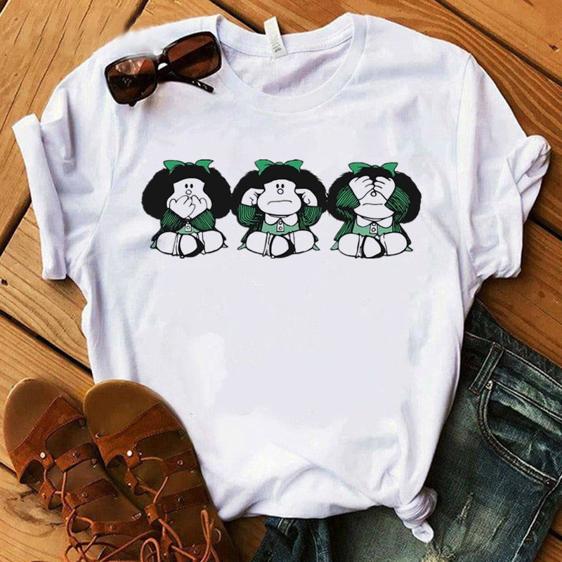 [Same Day] T-Shirt Women'S Short Sleeve Printed T-Shirt Cartoon Source Women'S Clothing - Image 3
