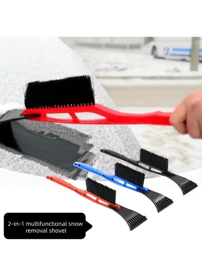 2pcs Red Detachable 2 in 1 Snow Removal Shovel Brush Combo Heavy Duty Winter Car Tool - Image 2