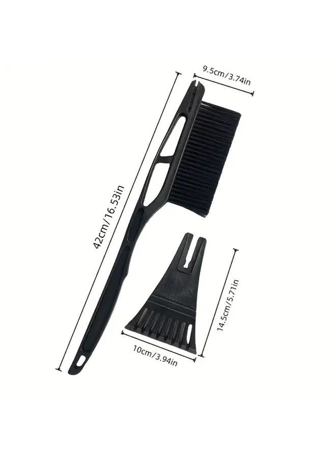 2pcs Red Detachable 2 in 1 Snow Removal Shovel Brush Combo Heavy Duty Winter Car Tool - Image 3