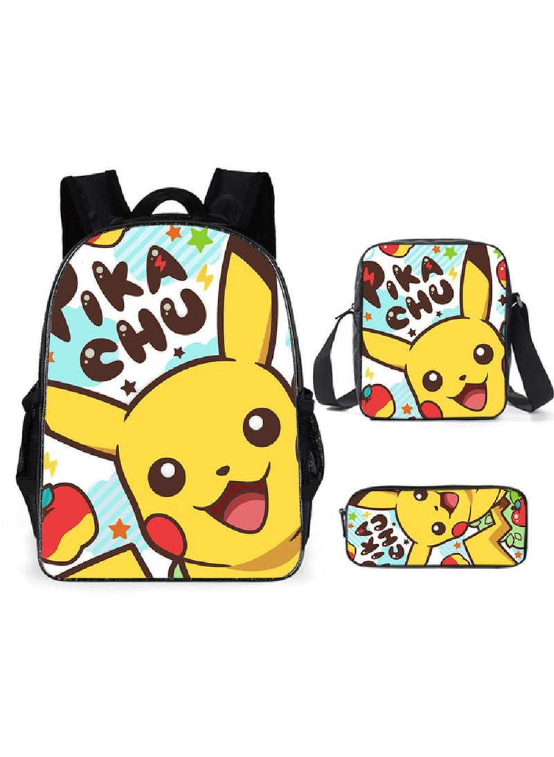 general 3-Piece Pokemon 3D Print Backpack Set - Image 1