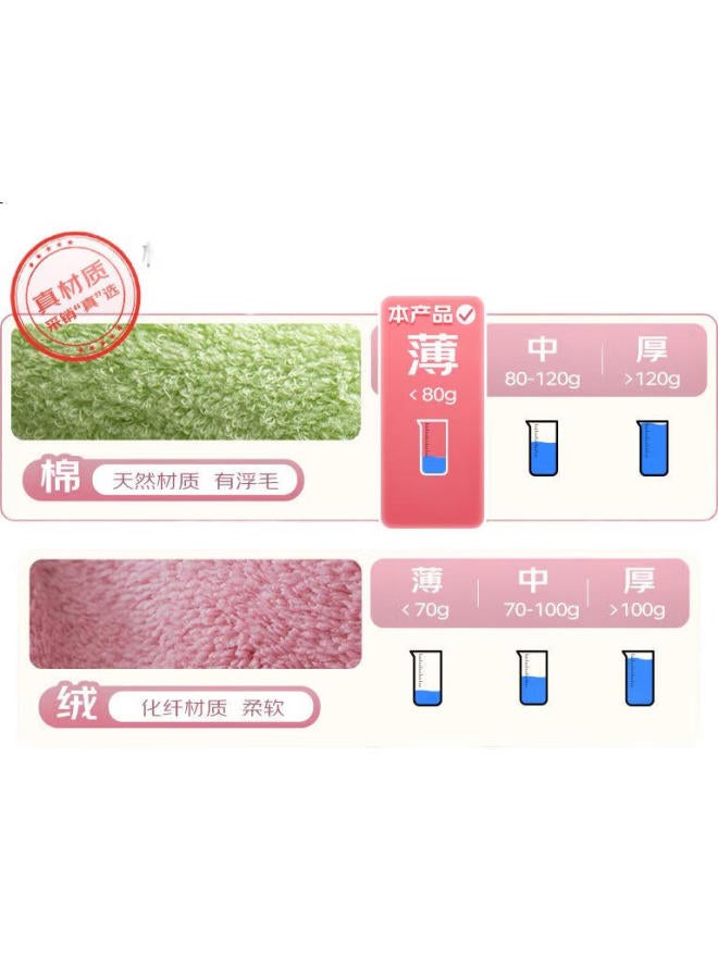 Uchino Cloud Mousse Pure Cotton Towel, Soft, Quick-drying, Absorbent, Children's Face Washing, Hot Compress Face Towel Pro, Green - Image 3