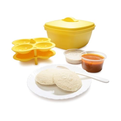 Touchcart Microwave Idli Maker with Lid – 8 Cavity BPA-Free Food Grade Plastic Idli Steamer | Multipurpose Microwave Cooker for Dhokla, Rice, Vegetables & Noodles | Dishwasher & Microwave Safe Kitchen Container (Multicolor) - Image 2