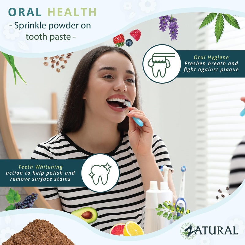 Zatural Neem Bark Powder 16ounce-Dental and Digestion Support-Tooth Powder-Pure Neem Bark Powder - Image 3