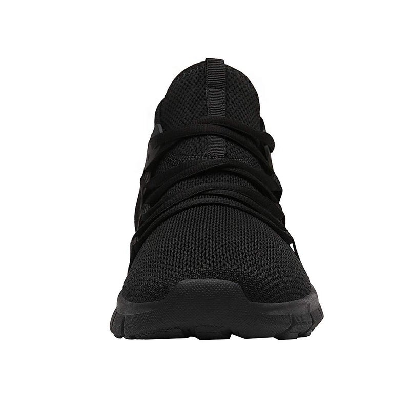 Inzcou Running Walking Shoes Lightweight Tennis Shoes Non Slip Gym Workout Shoes Breathable Mesh Walking Sneakers All Black 6Women / 5Men - Image 2