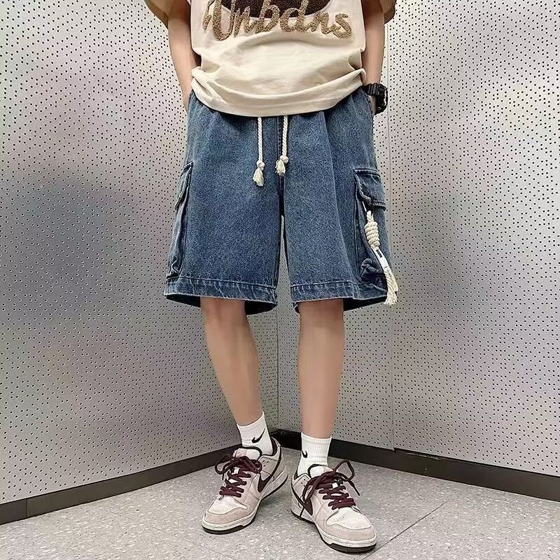 2025 Tooling Denim Shorts Men'S Summer Thin Trendy Brand Casual Pants Boys Loose Plus Size Pants - Image 5
