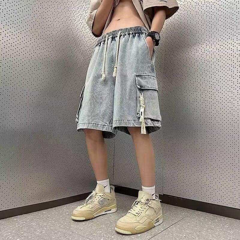 2025 Tooling Denim Shorts Men'S Summer Thin Trendy Brand Casual Pants Boys Loose Plus Size Pants - Image 2