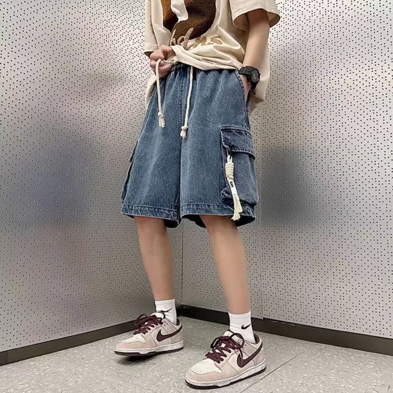 2025 Tooling Denim Shorts Men'S Summer Thin Trendy Brand Casual Pants Boys Loose Plus Size Pants - Image 1