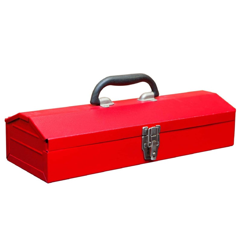 BIG RED ATB213-1 Torin Portable Steel Tool Box: 16" Hip Roof Style with Metal Latch Closure, Red - Image 1