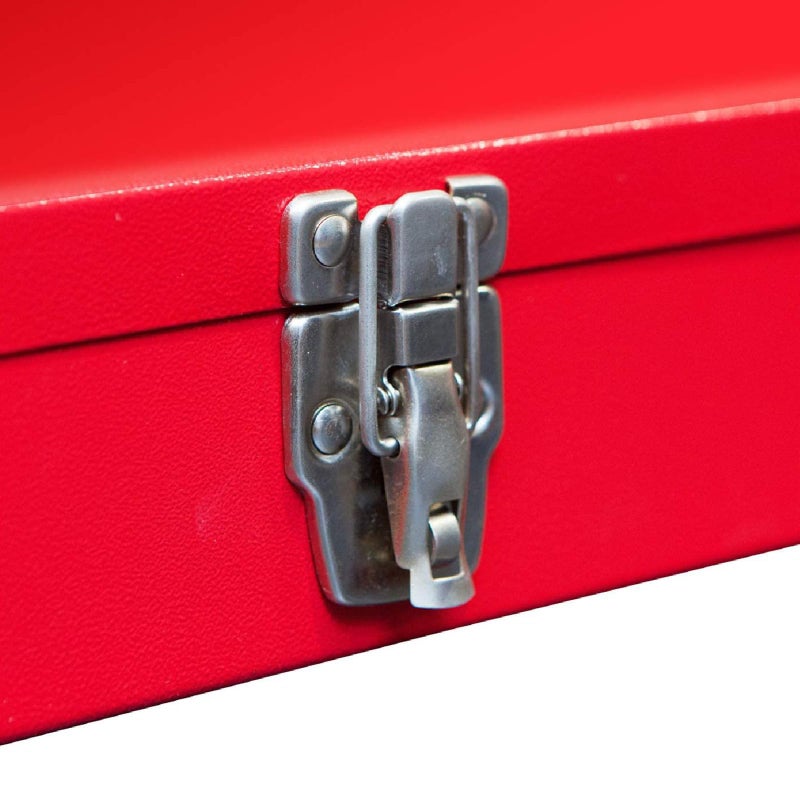 BIG RED ATB213-1 Torin Portable Steel Tool Box: 16" Hip Roof Style with Metal Latch Closure, Red - Image 3