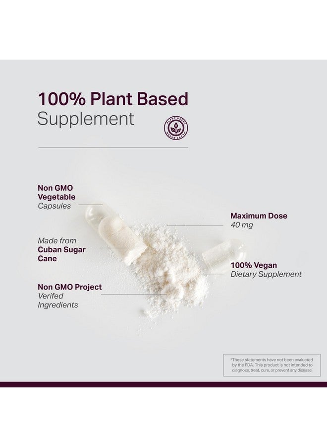 Anew Vitaㅤ Policosanol Supplement - Healthy Lipid Levels, Platelet Function & Circulation, Cuban Sourced Sugarcane, 40mg per Serving, Non-GMO, Gluten-Free - 120 Veggie Capsules, Made in USA - Image 3