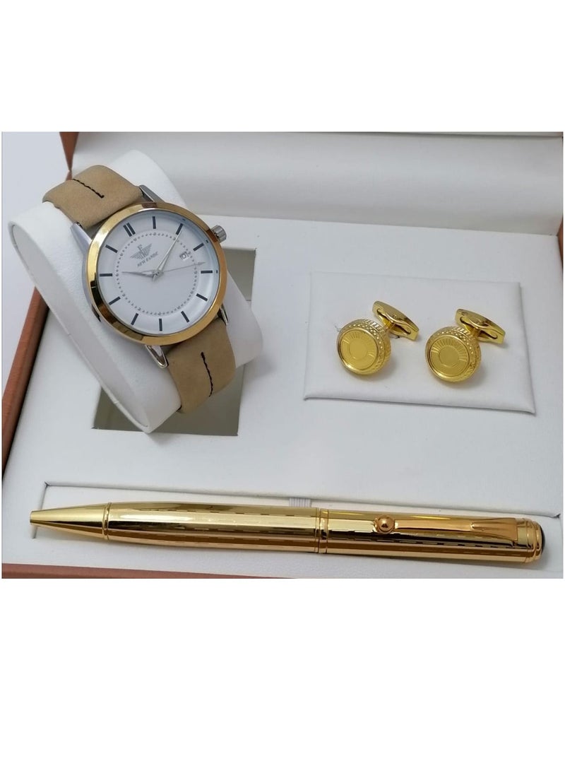 New Fande Newfound watch gift set for men consisting of three pieces