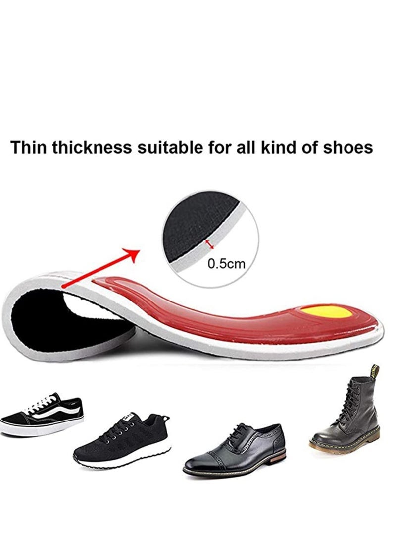 SYOSI Shoe Insoles Plantar Fasciitis Relief Arch Support Inserts for Flat Feet for Men Women Pain Orthotic Heel Shock Absorption Comfortable Large 28.5 CM - Image 4