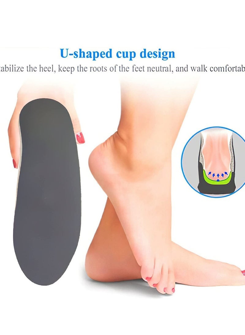 SYOSI Shoe Insoles Plantar Fasciitis Relief Arch Support Inserts for Flat Feet for Men Women Pain Orthotic Heel Shock Absorption Comfortable Large 28.5 CM - Image 2
