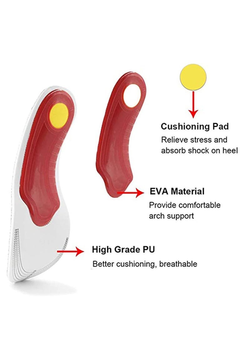 SYOSI Shoe Insoles Plantar Fasciitis Relief Arch Support Inserts for Flat Feet for Men Women Pain Orthotic Heel Shock Absorption Comfortable Large 28.5 CM - Image 3