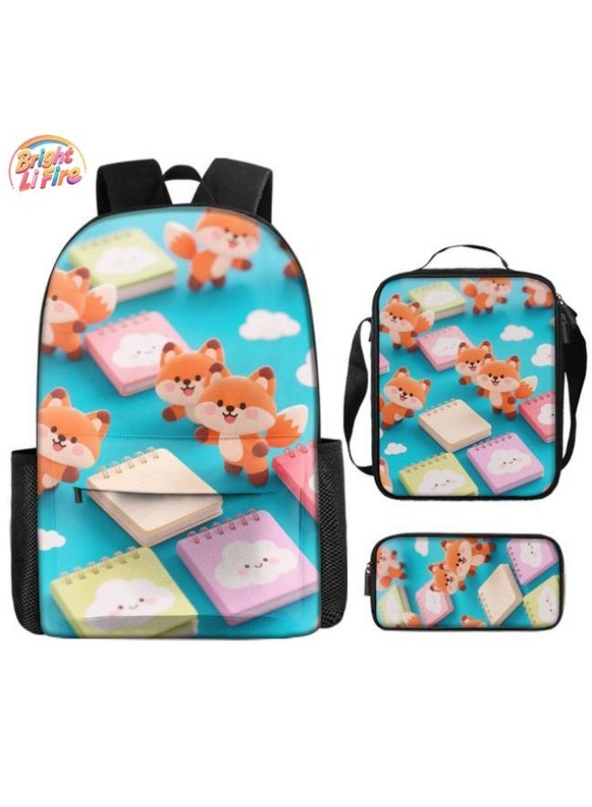 واضح من النار مساعد جيد للسفر اللطيف! حقائب كرتونية حصرية للأطفال والمراهقين، ومجموعة من ثلاث قطع، وخفيفة ومريحة (متوفرة للطلاب والأطفال والأصدقاء في النزهايات وتسلق الجبال والذهاب إلى المدرسة وما إلى ذلك) - 98 - Image 1