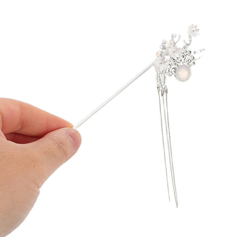 Ancient Chinese Hair Pin Stick with Tassel Handmade Flower Hair Stick for Traditional Costume and Hanfu for Women - Image 4