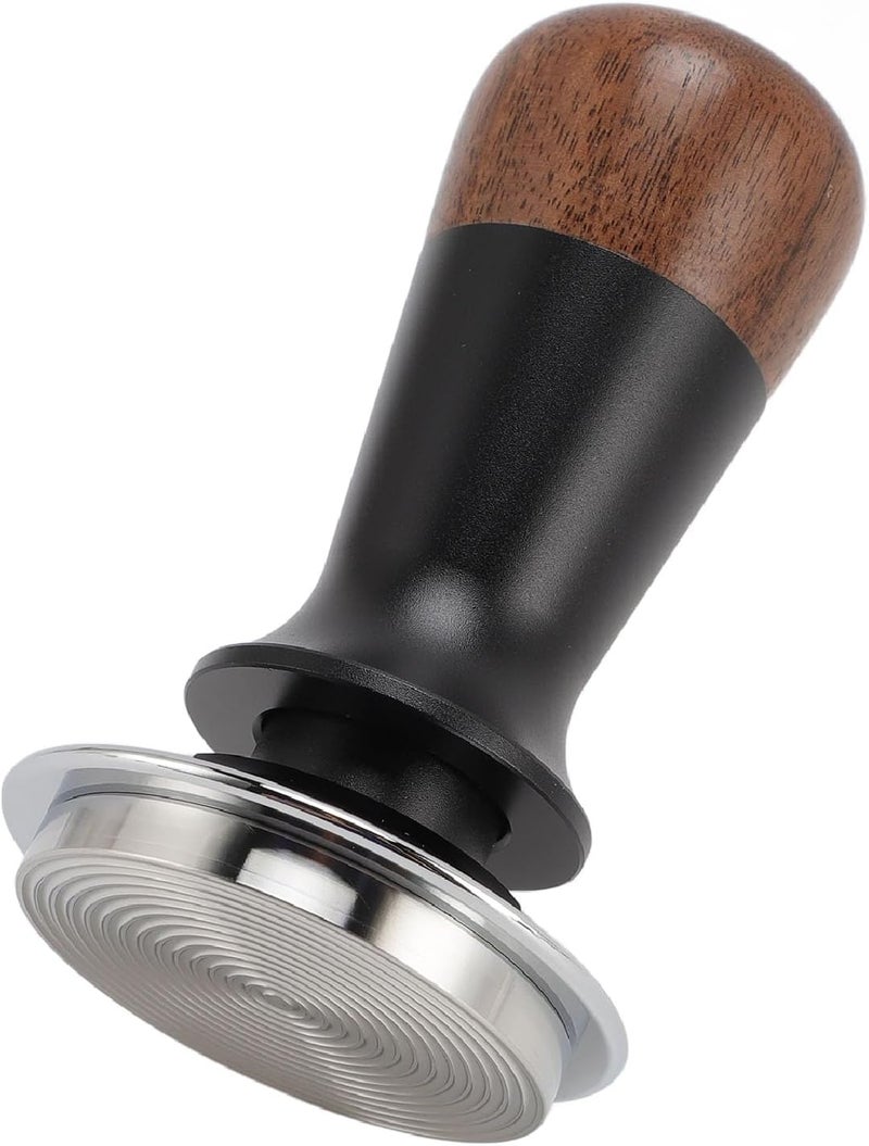 Dpofirs 51mm 58mm Espresso Tamper, Spring Loaded Coffee Tamper, Calibrated Coffee Tamper, Walnut Wooden Handle, Stainless Steel Base, Coffee Hand Tamper, for Coffee Making (51mm / 2.01in) - Image 1
