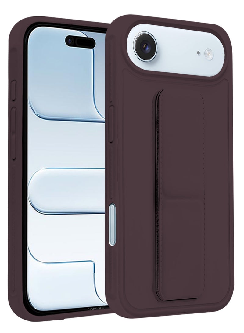 CATANES 3 Packs Premium PU Leather Case for iPhone 17 Air with Stand Function Shockproof and Anti Scratch Finger Grip with Two Privacy Screen Protector - Image 4