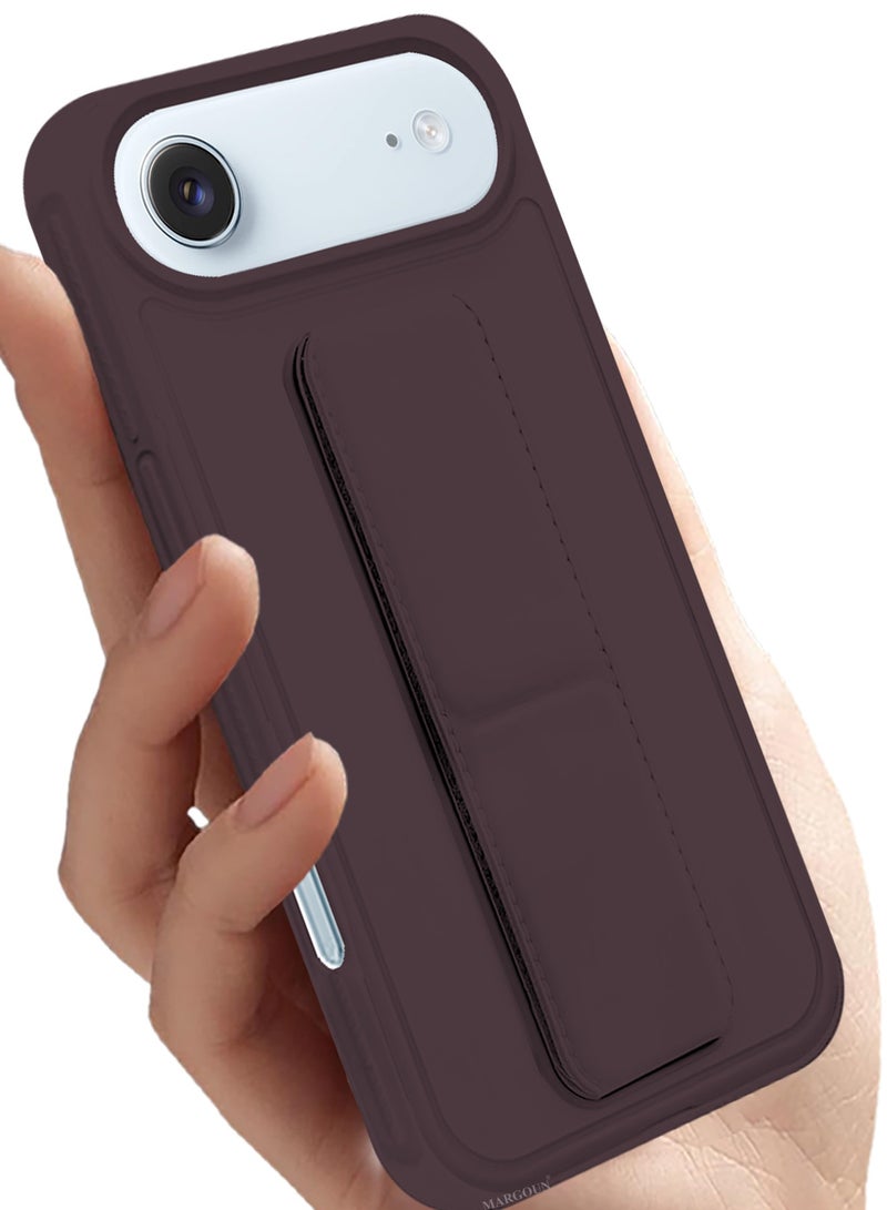 CATANES 3 Packs Premium PU Leather Case for iPhone 17 Air with Stand Function Shockproof and Anti Scratch Finger Grip with Two Privacy Screen Protector - Image 5