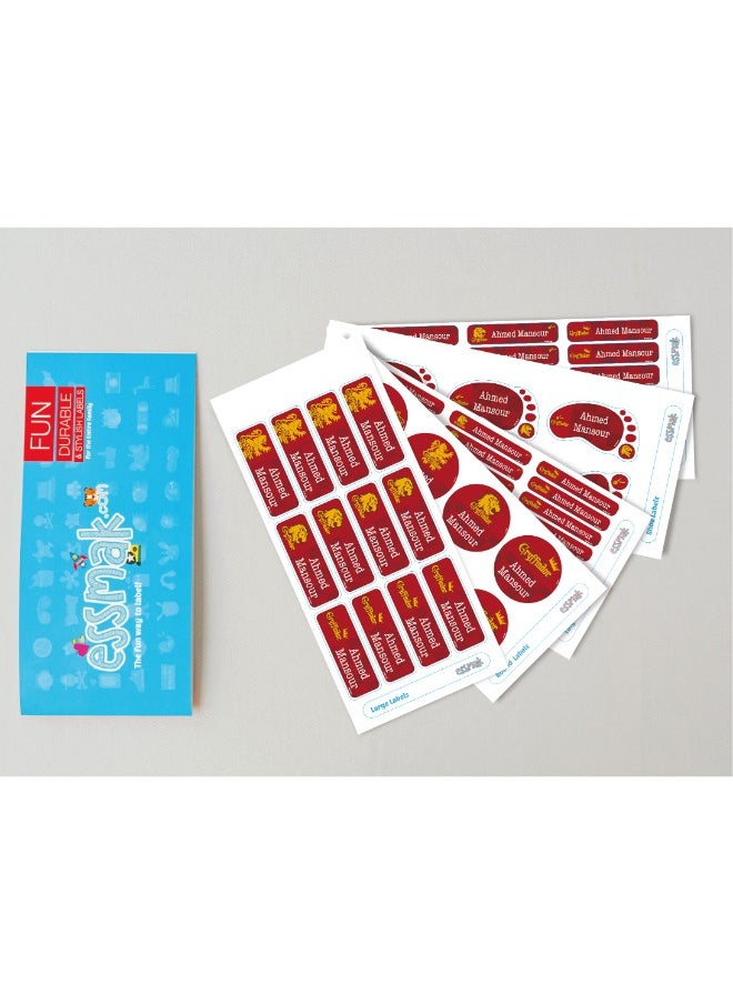 Essmak Harry Potter Personalized Waterproof Name Labels for Kids – Set of 74 Custom Stickers for School Supplies, Lunch Boxes, Clothes and Toys  - Image 2