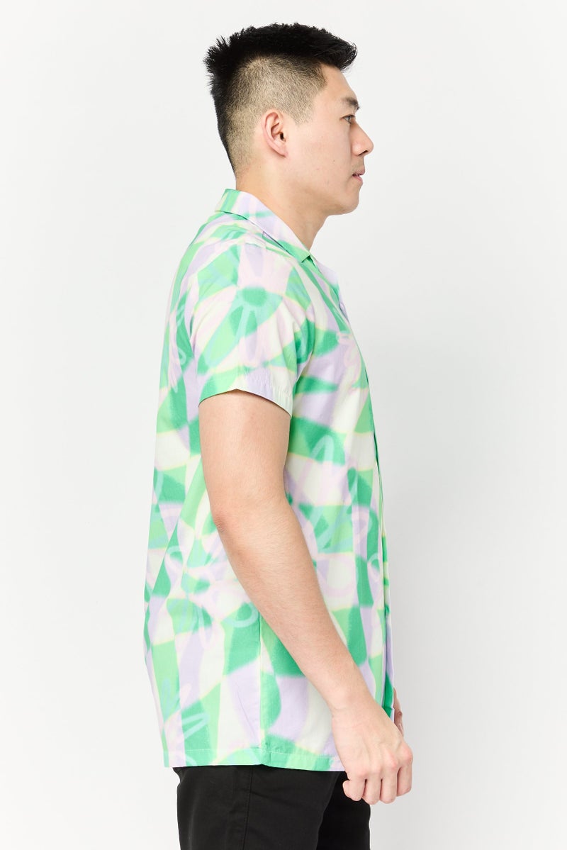 Asos Design Men Regular Fit Short Sleeve Yarn Dye Casual Shirt, Multicolor - Image 4