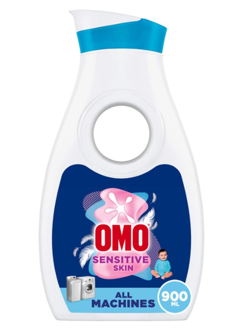 Omo Liquid Laundry Detergent, Sensitive Skin 900ml - Image 1
