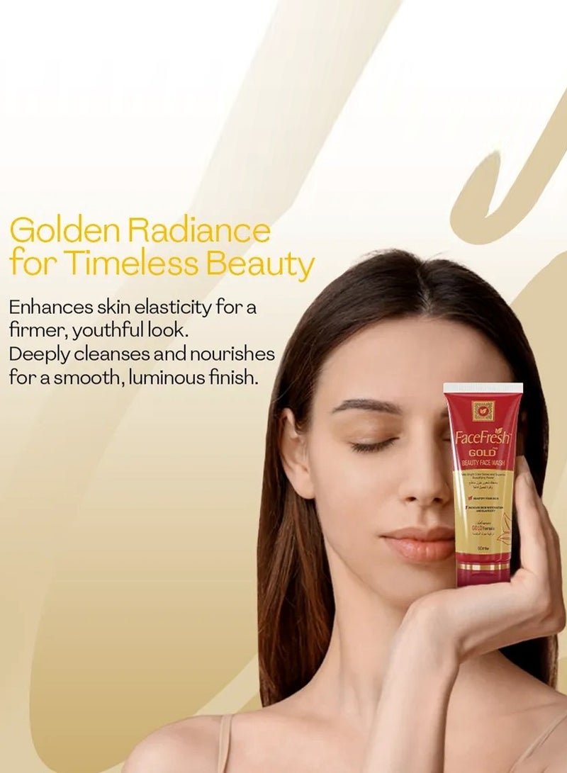Face Fresh Set of 3 Gold Plus Beauty Face Wash - Helps Unclog Pores and Prevents Acne Breakouts, Face Wash for All Skin Types 60ml - Image 2