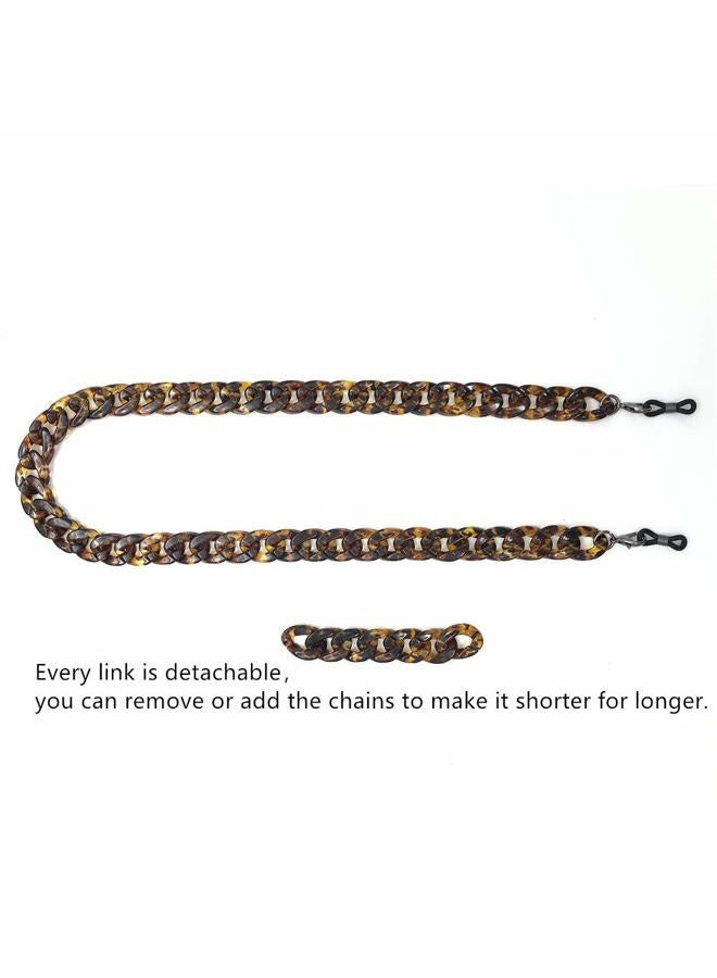DECKER Acrylic Eyeglass Chain Sunglasses Holder Eyewear Retainer Strap glasses hanging for Women, Black, 78cm (30.7 inch) - Image 4